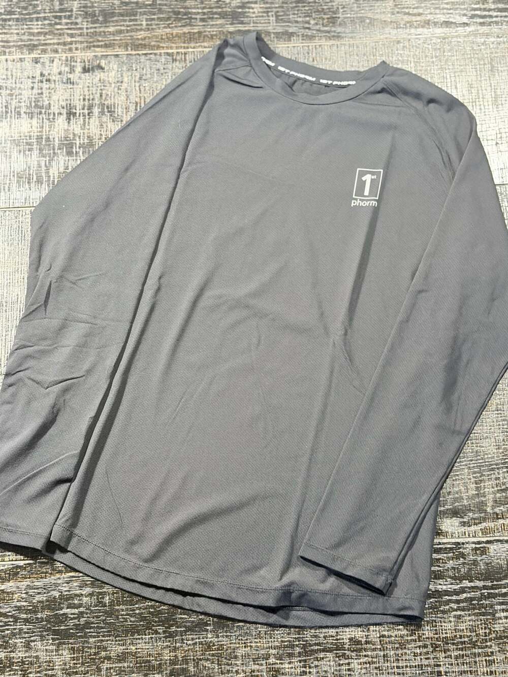 1st Phorm Men's Long Sleeve Performance Athletic Shirt Gray